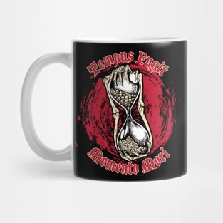 Hourglass with skulls - Tempus Fugit Memento Mori Mug